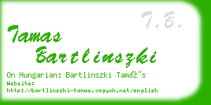 tamas bartlinszki business card